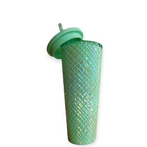 Starbucks Summer 2024 Light Green Jeweled Oil Slick 24oz Cold Cup Tumbler